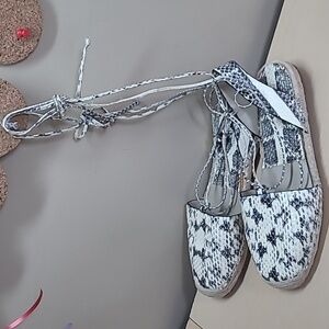 Michael Kors Collection Slingback Espadrille Snakeskin leather Size 38 (7.5-8US)